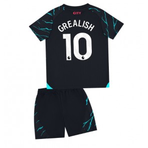 Manchester City Jack Grealish #10 kläder Barn 2023-24 Tredje Tröja Kortärmad (+ korta byxor)